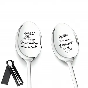 Ложки для кофе с гравировкой (2 шт в упаковке) - Фото 1