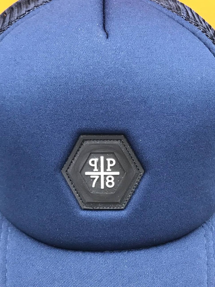 Кепка Philipp Plein синяя с черной сеткой gu047, фото №4