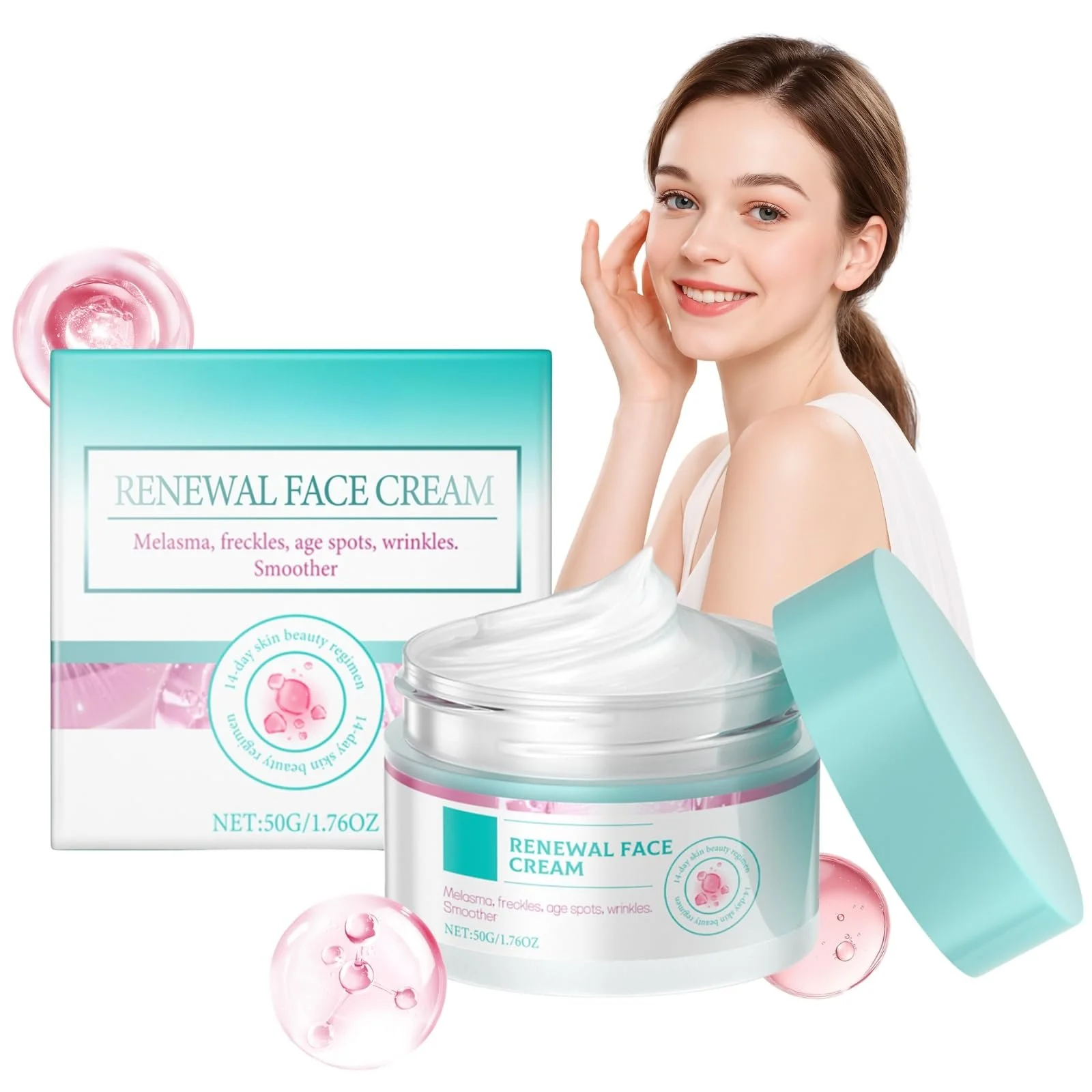 Крем для обличчя Renewal Face Cream Anti-Ageing Repairing з гіалуроном Денний та нічний, фото №1 Крем для обличчя Renewal Face Cream Anti-Ageing Repairing з гіалуроном Денний та нічний, фото №1