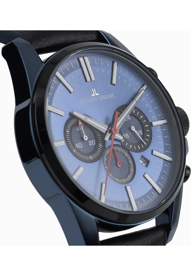 Часы JACQUES LEMANS Аналоговые MID-31299 Черный Ремешок, фото №2