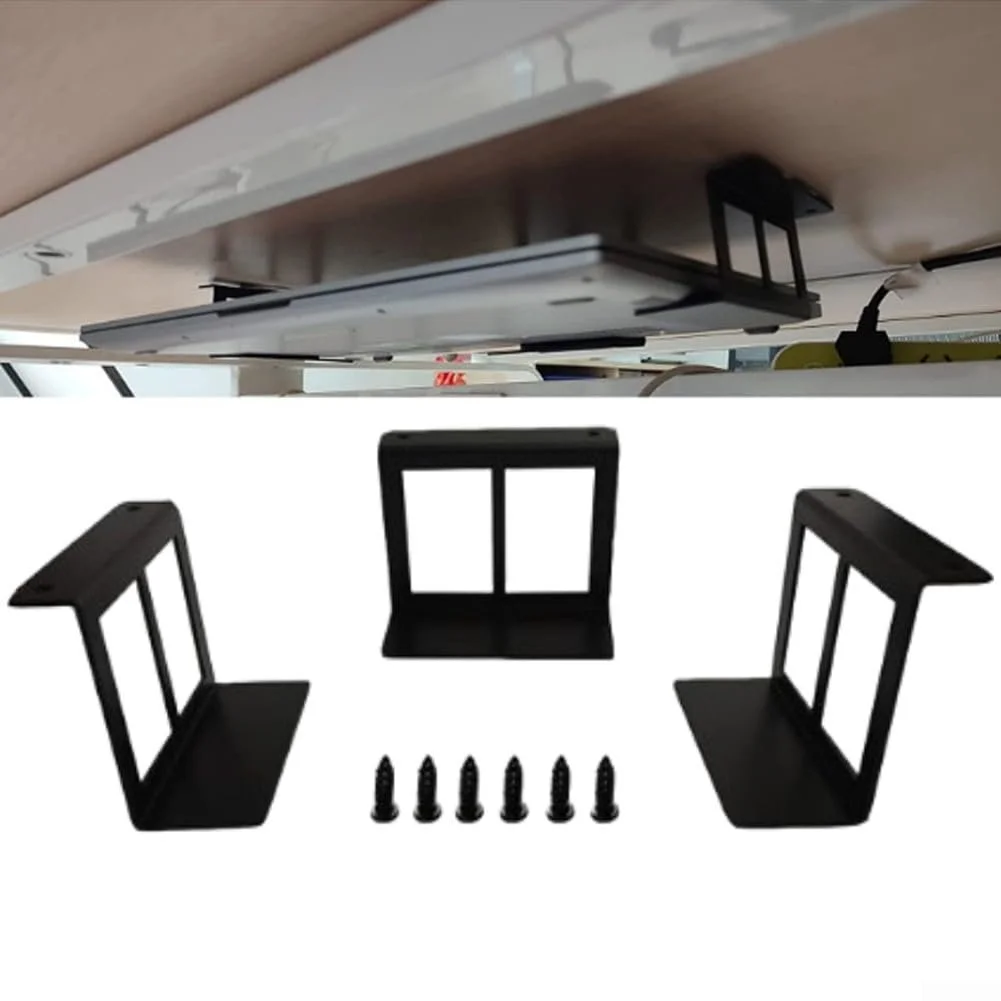 Подставка для ноутбука металлическая эргономичная консоль для ноутбука простая установка алюминий черный, фото №1