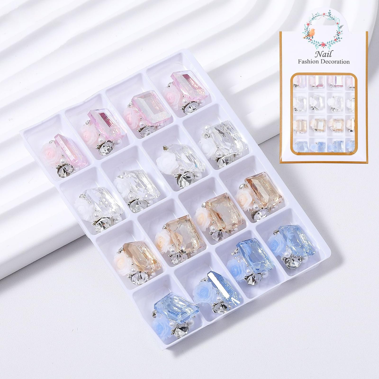Стразы для ногтей B6gen Разные формы, кристаллы для ногтей, 3D украшения для ногтей, стразы для акриловых ногтей, фото №8