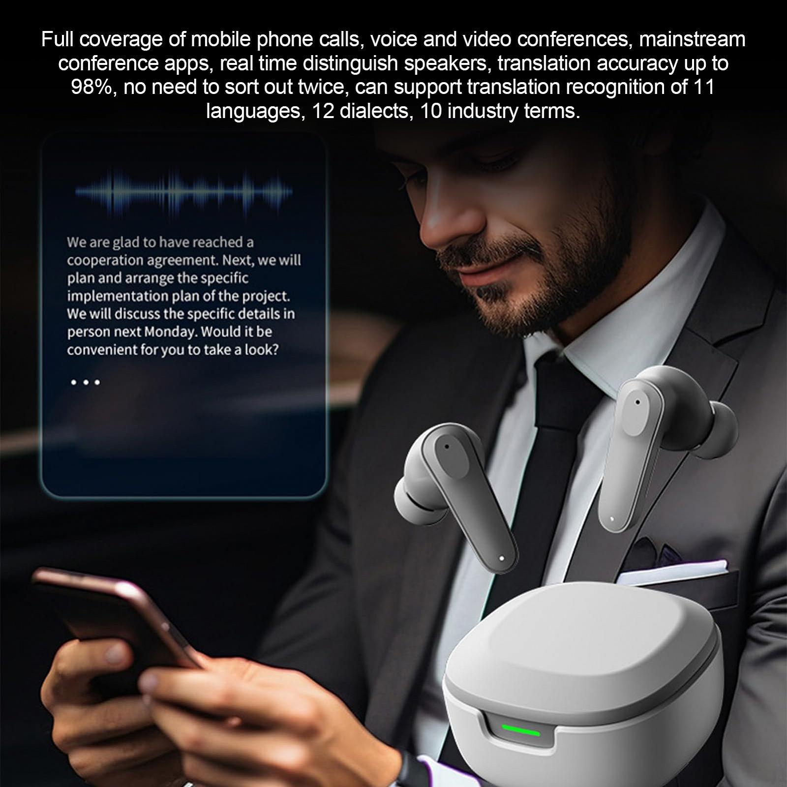 Навушники-перекладачі Cryfokt KI, стереозвук, 2 шт, білий, фото №5 Навушники-перекладачі Cryfokt KI, стереозвук, 2 шт, білий, фото №5