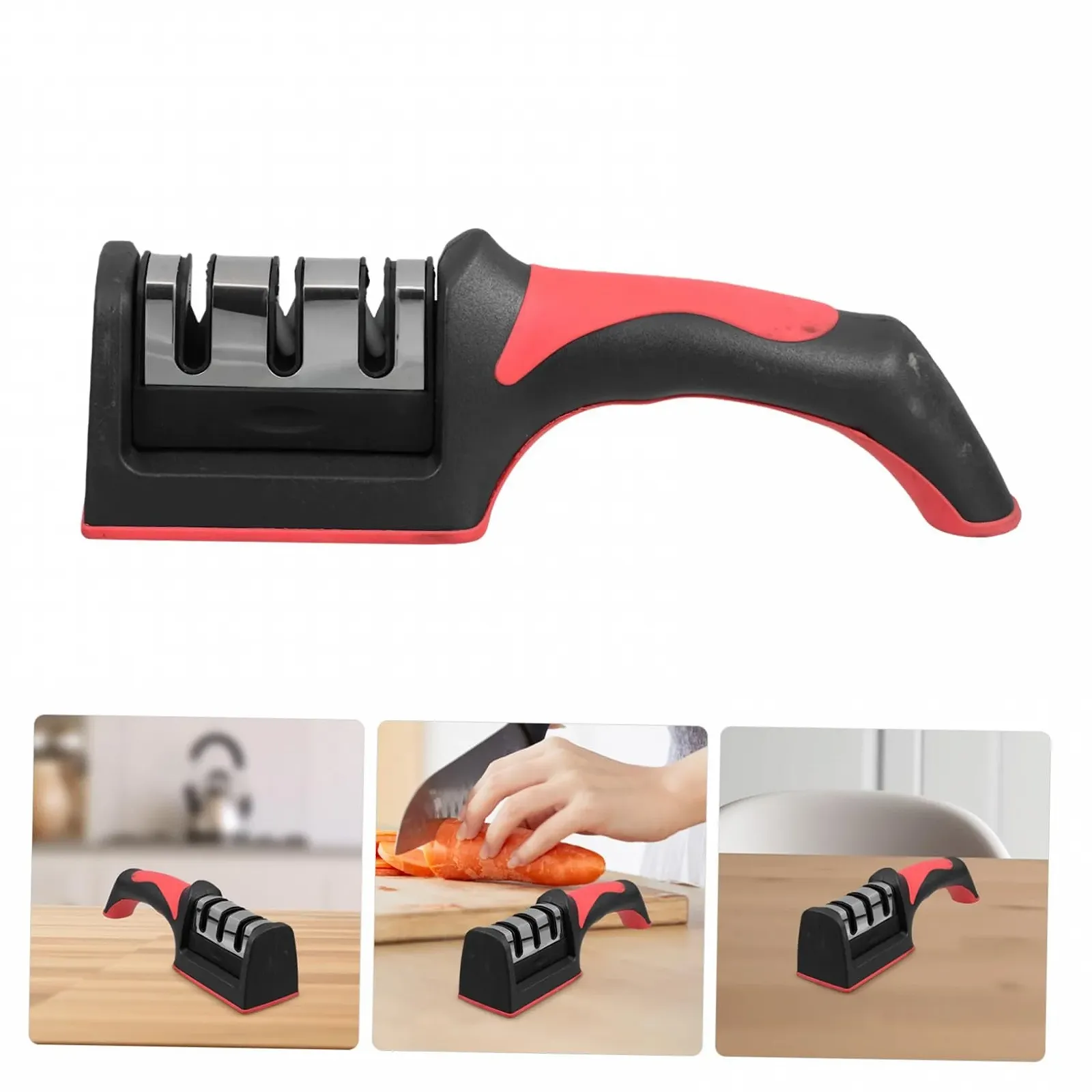 Точило для ножів ERINGOGO триступенева багатофункціональна з нержавіючої сталі, фото №7