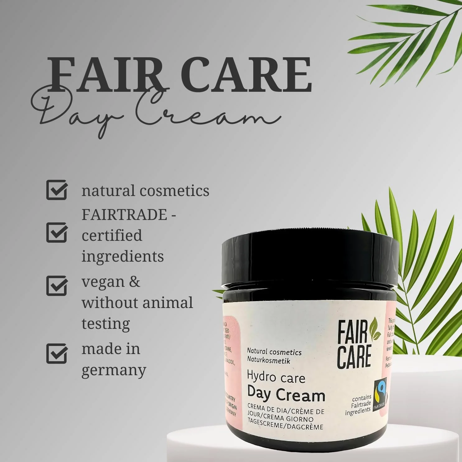 Денний крем FAIR CARE 100 мл з абрикосом та зеленим чаєм зволожувальний та заспокійливий, фото №2 Денний крем FAIR CARE 100 мл з абрикосом та зеленим чаєм зволожувальний та заспокійливий, фото №2