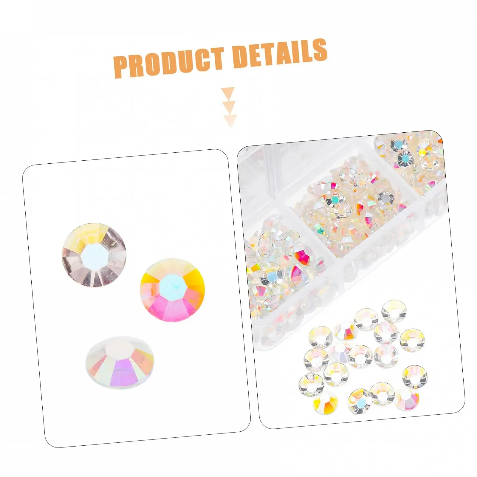 Стрази Типу Flatback FRCOLOR Смола для декорування нігтів, аксесуари для креативного манікюру, фото №7