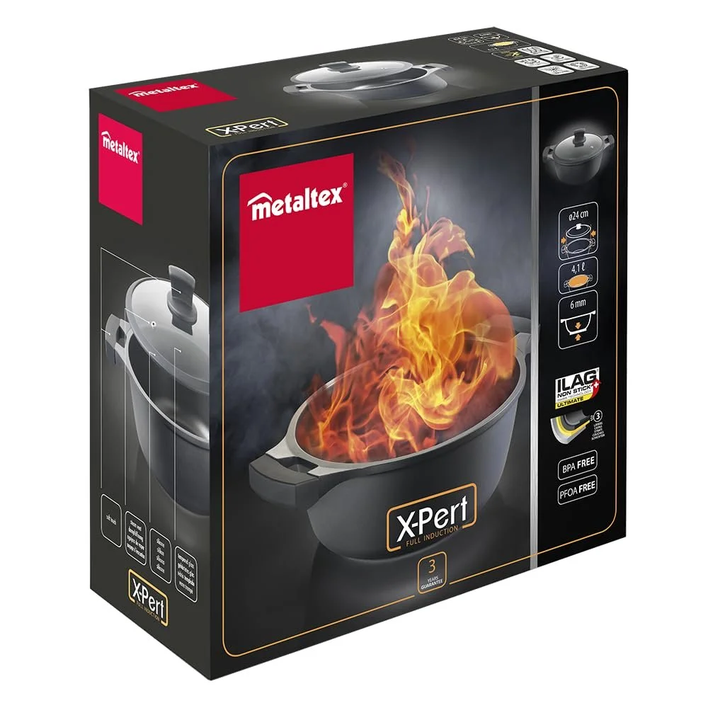 Ківш Metaltex XPERT ILAG 24 см антипригарне покриття 3 шари індукційний чорний, фото №2