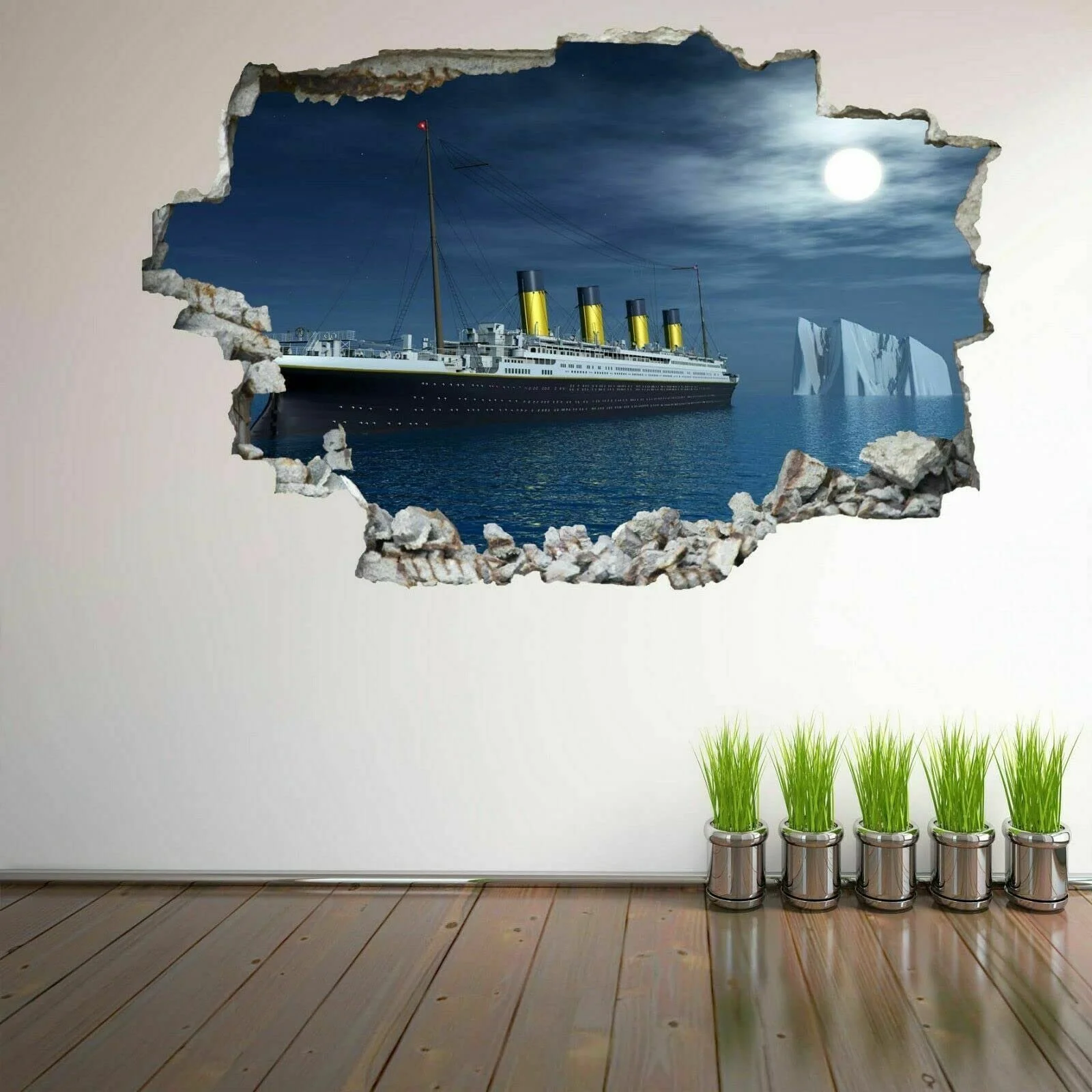 Наклейка на стену Titanic Ship Iceberg Ocean CK29 50 x 70 см, фото №1 Наклейка на стену Titanic Ship Iceberg Ocean CK29 50 x 70 см, фото №1