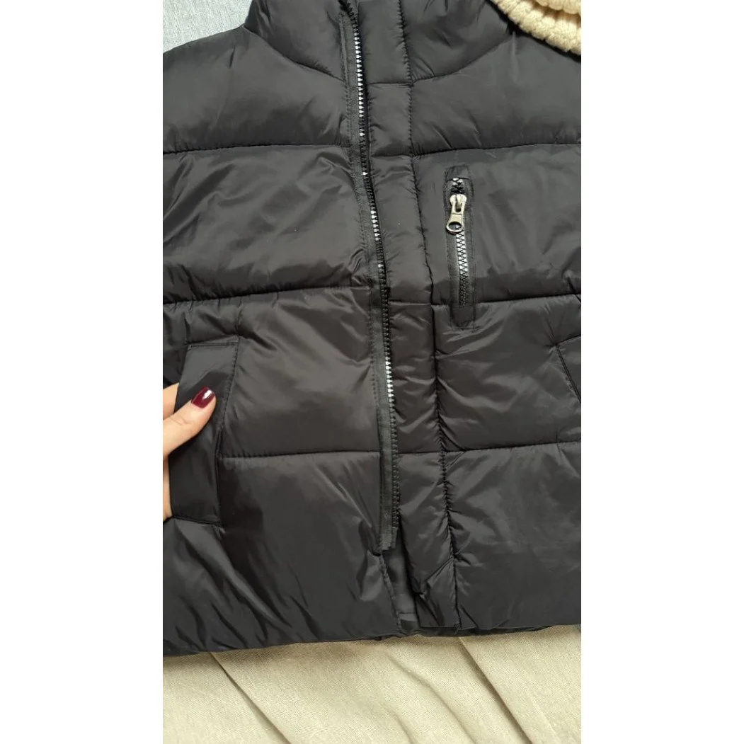 Жилетка дитяча демісезон від 100 до 150 см на бличкавці, чорна та біла жилет весна/осінь, фото №7