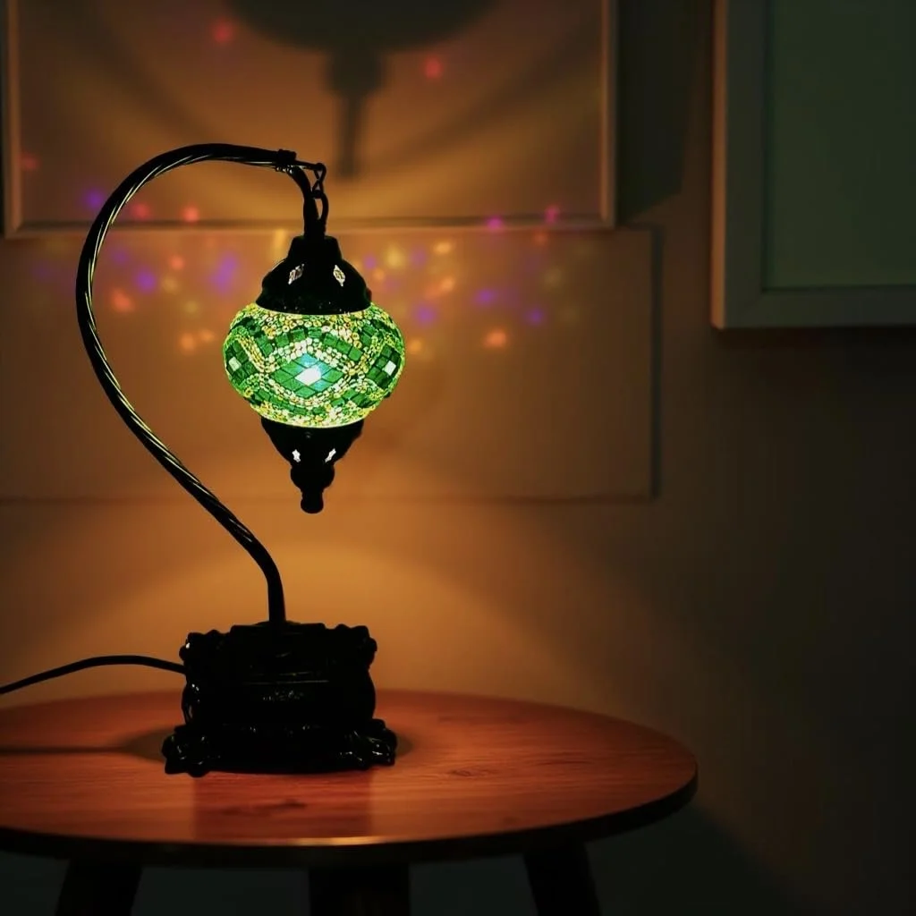 Настільна лампа Samarkand Lights Mosaic Floor Lamp S Oriental Turkish Green, фото №4