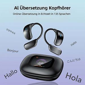 Навушники-перекладачі Ki 3-в-1, голосу в реальному часі 135 мовами з мікрофоном ANC та додатком, Bluetooth 5.4, 8 режимів, 50 годин synthetic.ua - Фото 1