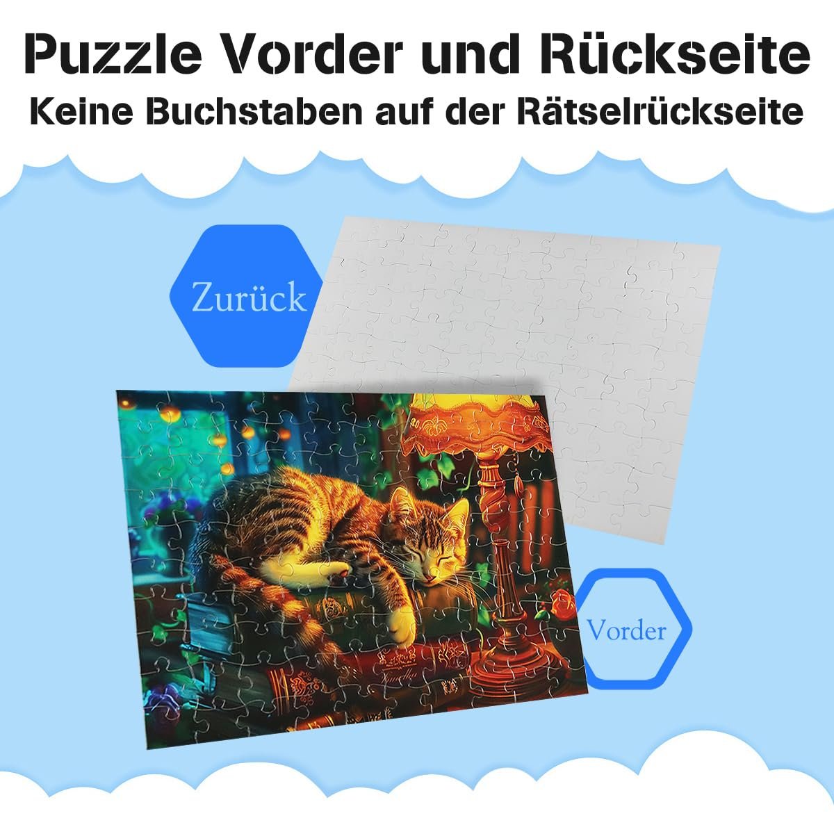 Пазл MISITU XL Format Lazy Cat 100 елементів, фото №4