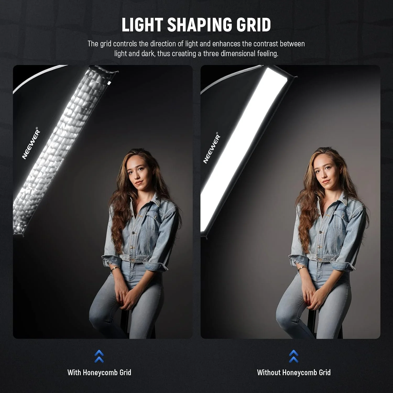 Прямокутний софтбокс Neewer / 30x120 см / Чорний, фото №5