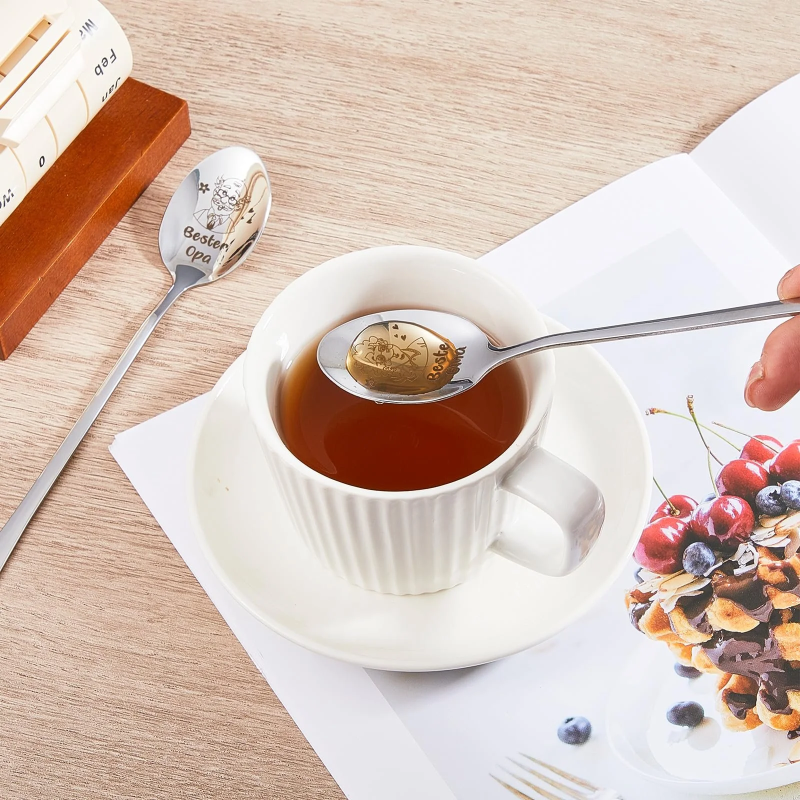 Набір: Ложка Nuenen 2 шт, Вилка Nuenen 2 шт, з гравіюванням Найкраща бабуся та дідусь, фото №5