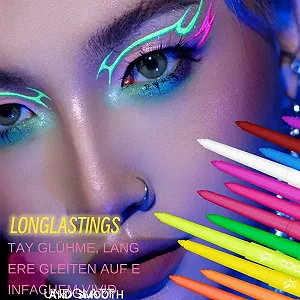 Цветный Карандаш для глаз Buntes Eyeliner-Set UV-флуоресцентная 12 цветов Быстросохнущий Водостойкий Стойкая Высокопигментированная synthetic.ua - Фото 1