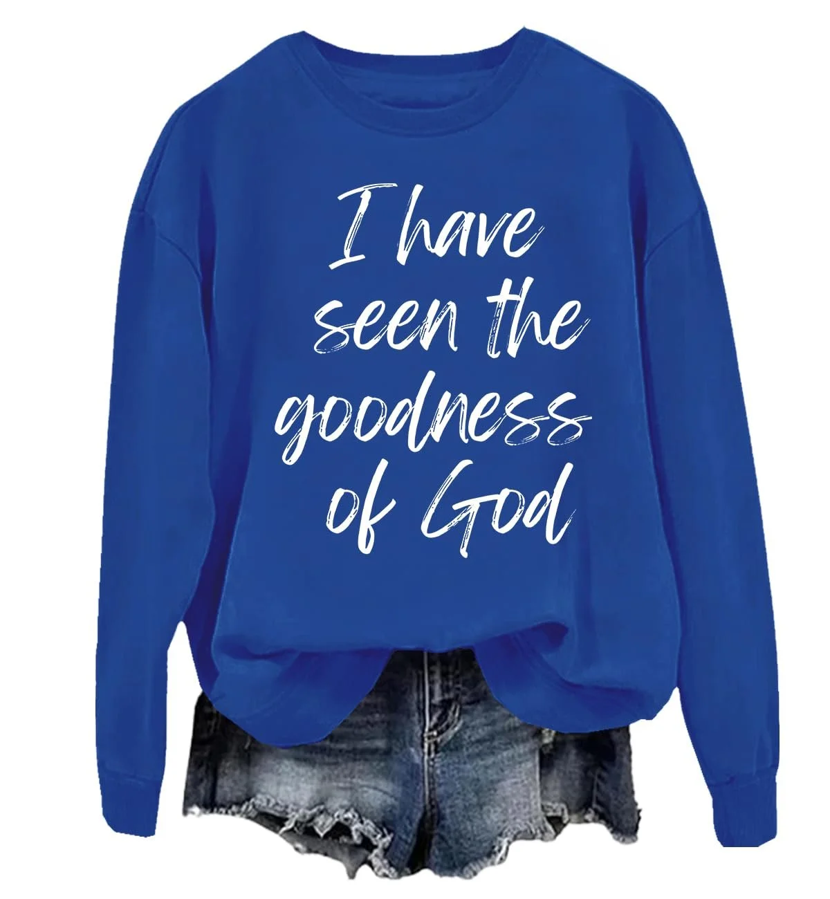 Женский Свитшот "Я Увидел Доброту Бога", "Я Увидел Доброту Бога", христианский Свитшот, фото №1 Женский Свитшот "Я Увидел Доброту Бога", "Я Увидел Доброту Бога", христианский Свитшот, фото №1