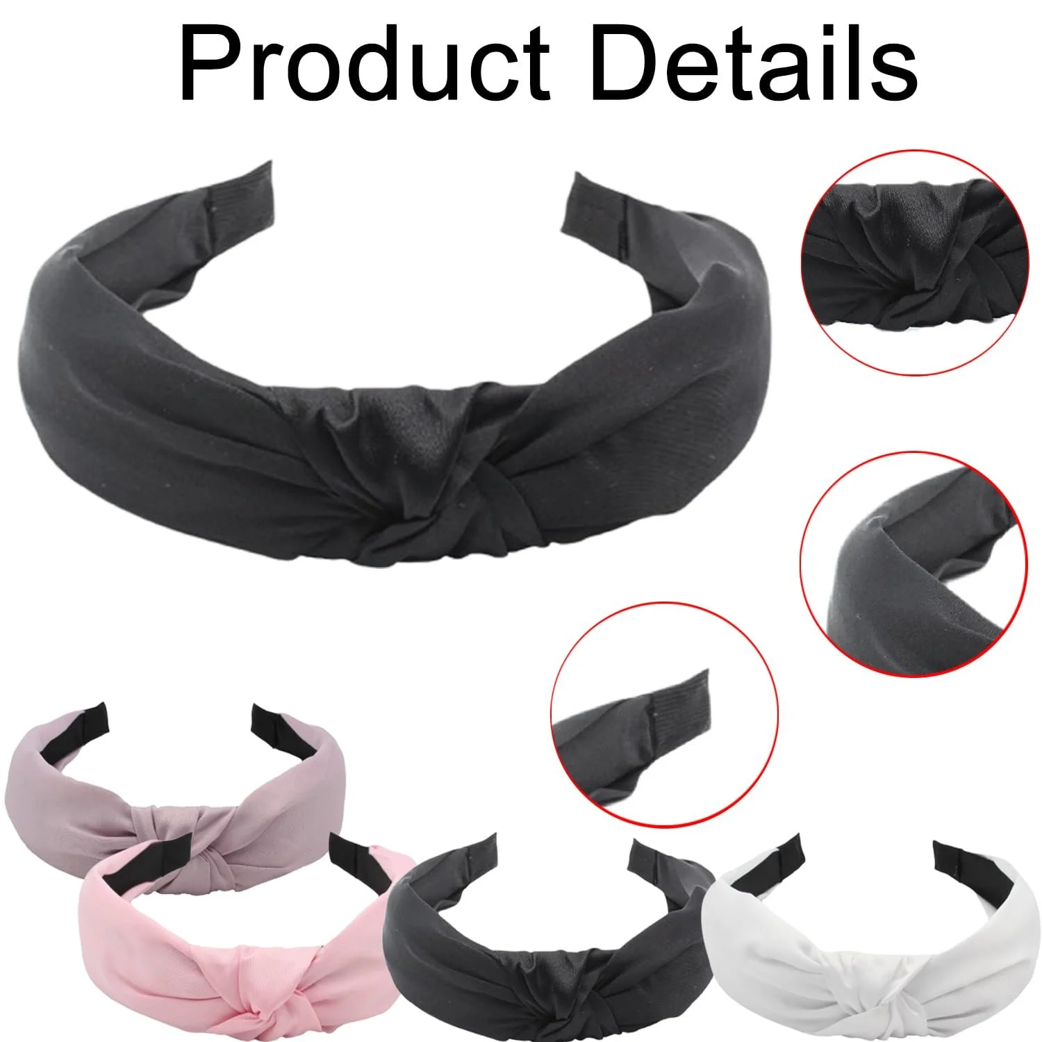 Обруч Knotted Alice для жінок і дівчат, набір 4 шт, фото №3