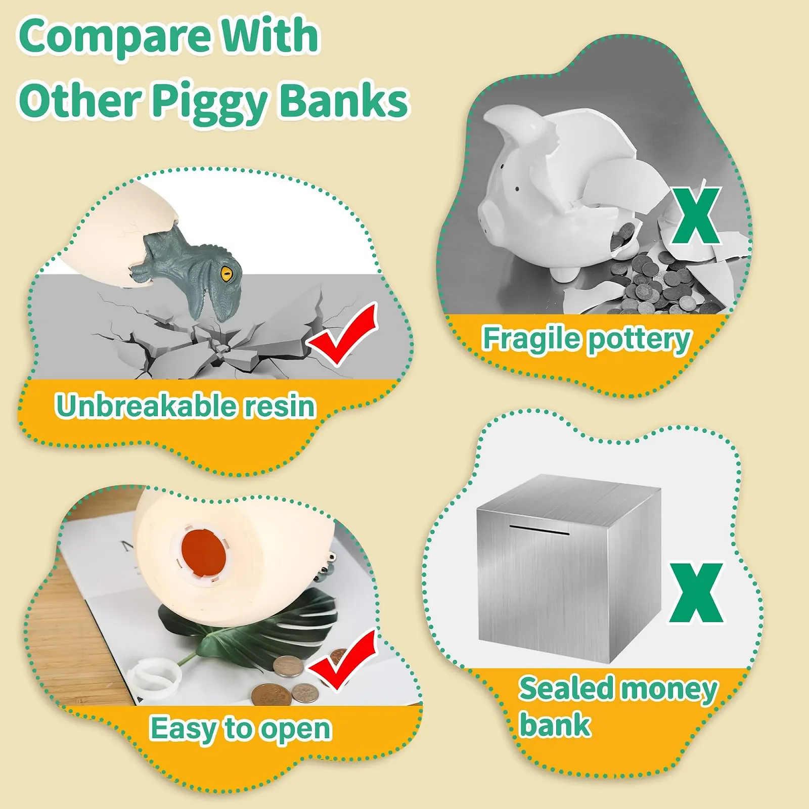 Скарбничка H&W Динозавр Дитинча велоцираптора Небитка, фото №4