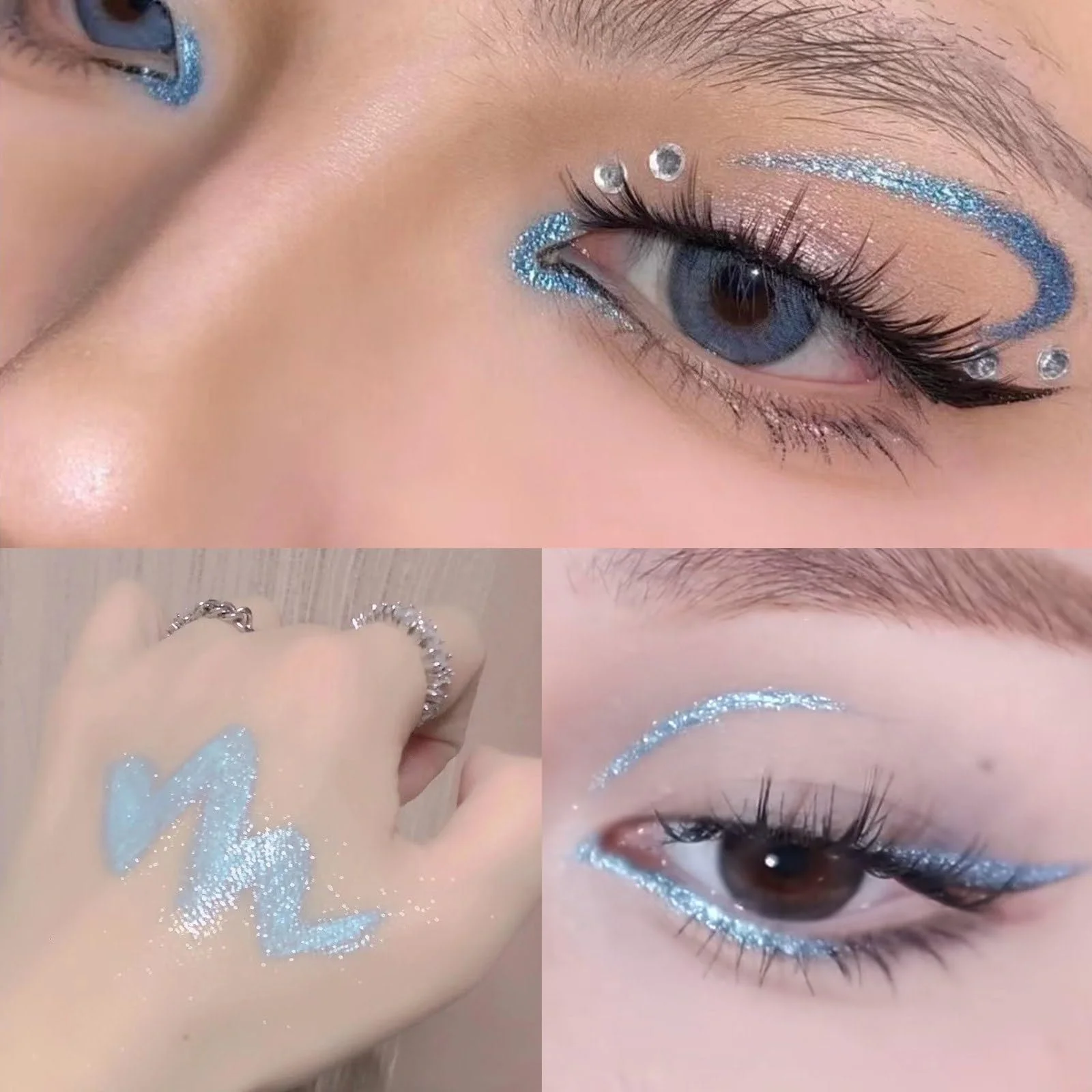 Олівець для очей WAHRE Блискучий Синя та Фіолетова, 2 шт., фото №3 Олівець для очей WAHRE Блискучий Синя та Фіолетова, 2 шт., фото №3