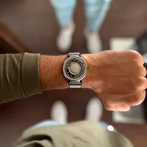 Часы Primus Серебряный с титановым сетчатым браслетом для мужчин и женщин, серебряный, Minimalist synthetic.ua - Фото 1