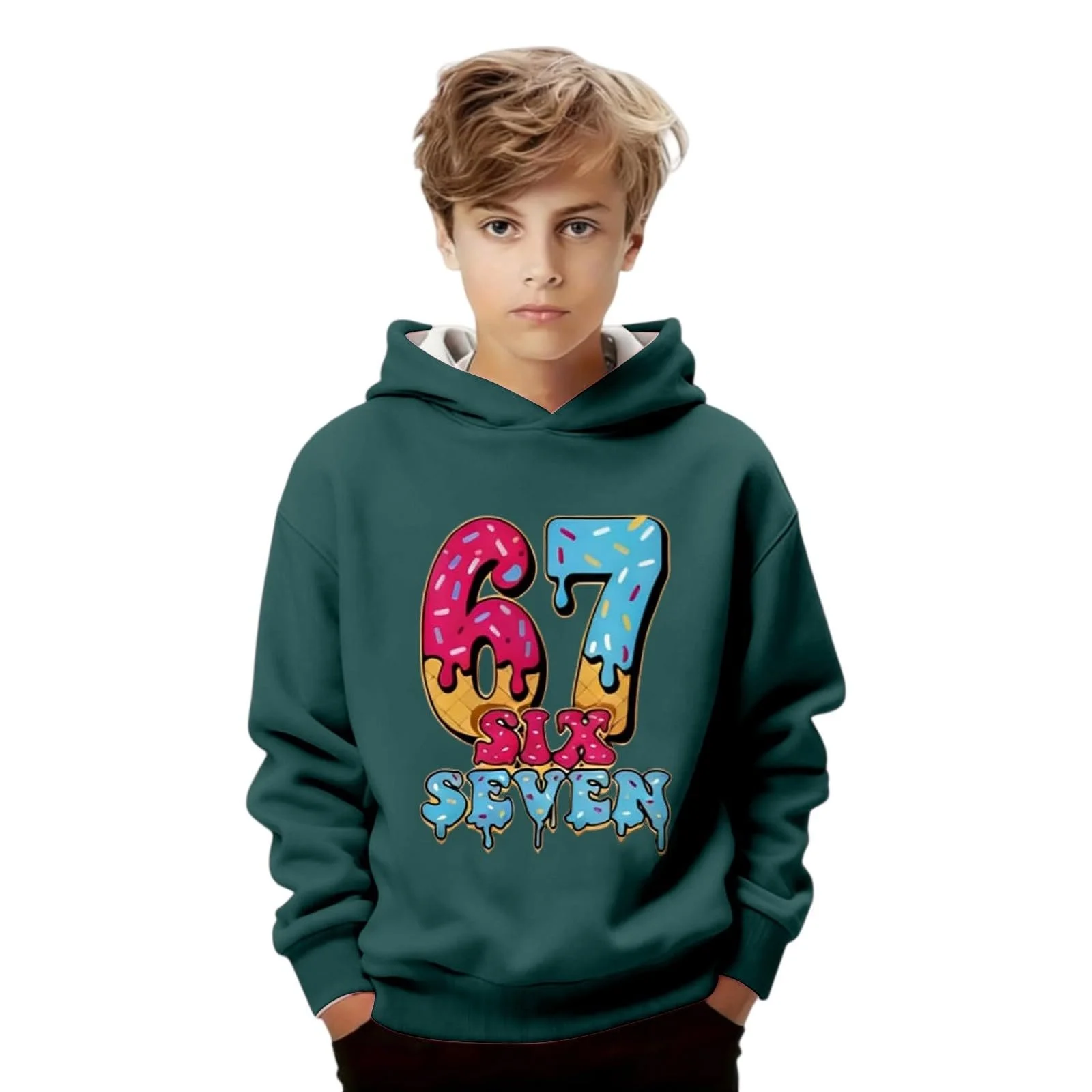 Худі Generisch 67 Six Seven для хлопчиків і дівчаток Унісекс, фото №1