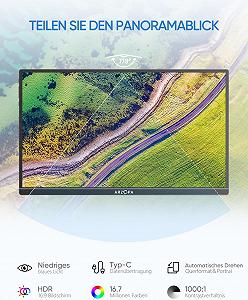 Монитор портативный 14" Arzopa A1 Gamut Slim Full HD IPS 60 Гц synthetic.ua - Фото 1