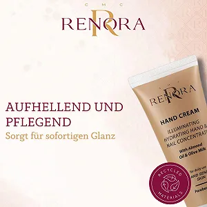 Крем для рук Renora I Brightening, Увлажняющий концентрат для рук и ногтей, с органическим льняным, миндальным и оливковым маслом, 75 мл synthetic.ua - Фото 1