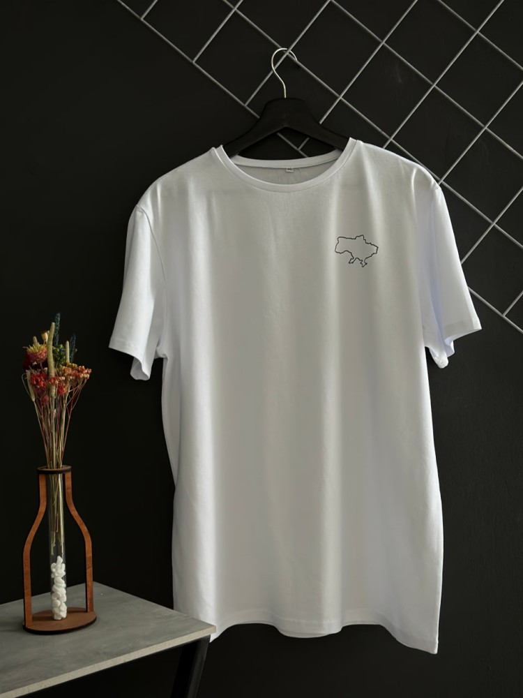 Комплект із трьох білих футболок патріот герб I'm Ukrainian карта, фото №4 Комплект із трьох білих футболок патріот герб I'm Ukrainian карта, фото №4