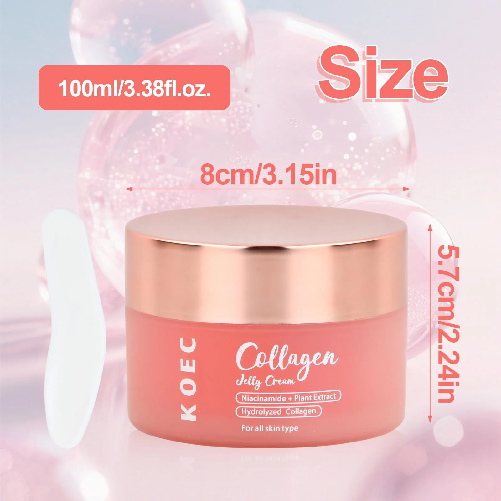 Крем для обличчя Collagen Jelly Зволожувальний з ніацинамідом та гідролізованим колагеном 100 мл, фото №6 Крем для обличчя Collagen Jelly Зволожувальний з ніацинамідом та гідролізованим колагеном 100 мл, фото №6