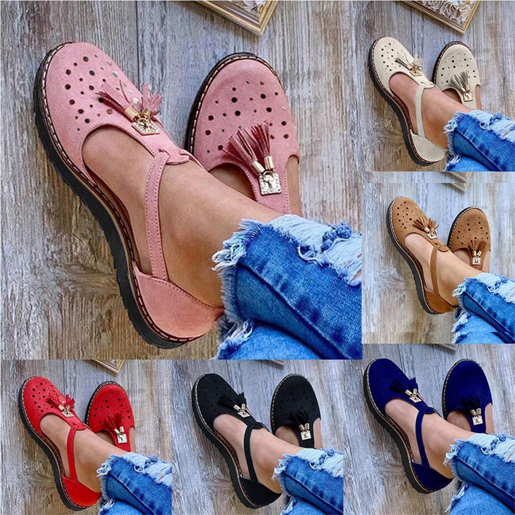 Женские сандалии CrEev на плоской подошве из замши с кистями., фото №7