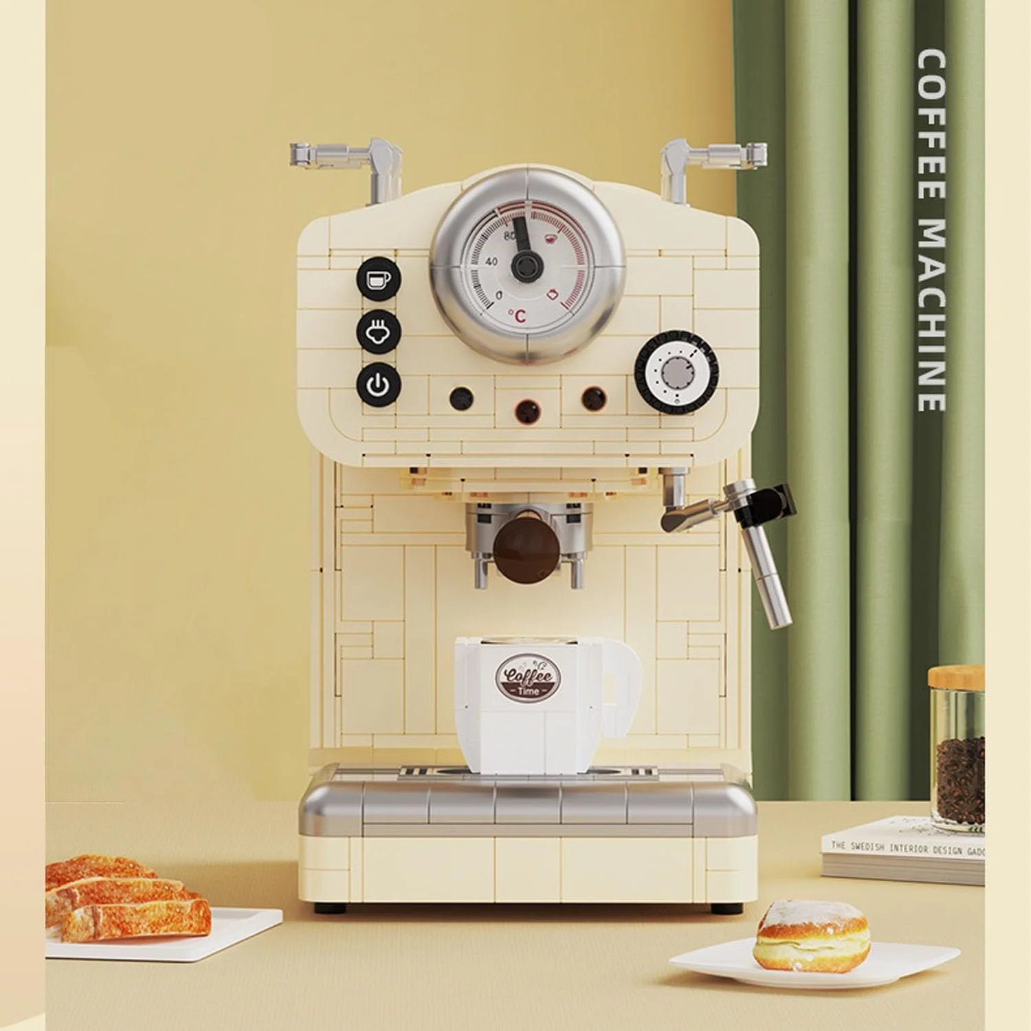 Конструктор Кофемашина YILETKC Модель 678 деталей Коллекционный кухонный набор MOC, фото №8