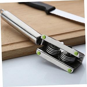 Точилка для ножей универсальная нержавеющая сталь эргономичная серебристая synthetic.ua - Фото 1