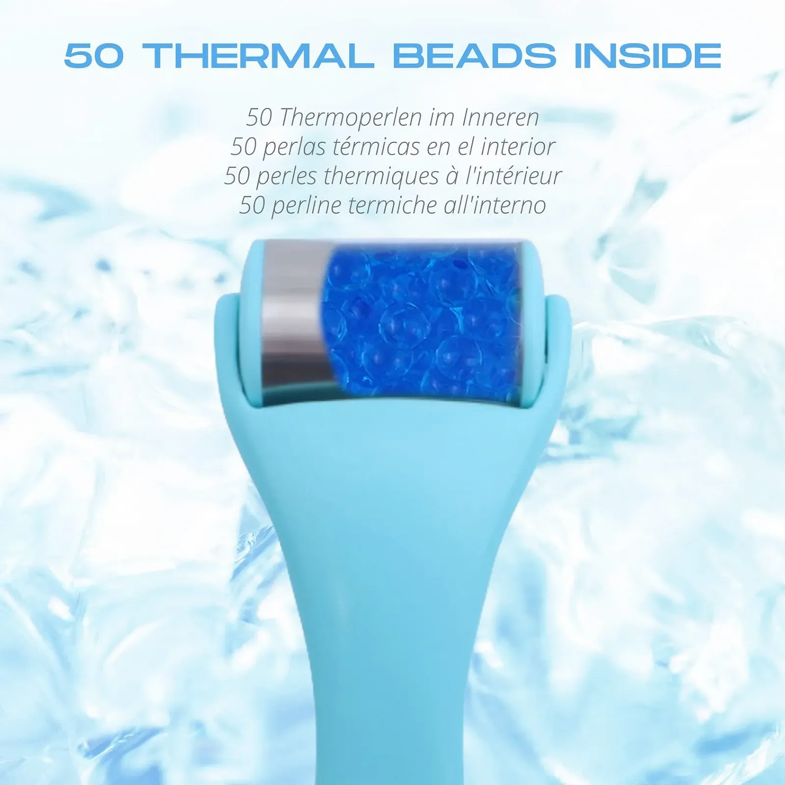 Ролик для обличчя крижаний з нержавіючої сталі 304, холодний масажер для обличчя, фото №3