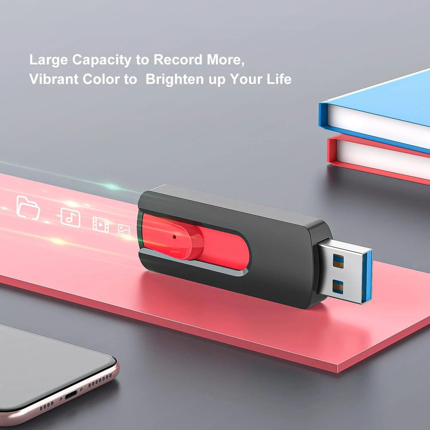 USB-флеш-накопичувач Vansuny 64GB USB 3.0 Red, фото №6 USB-флеш-накопичувач Vansuny 64GB USB 3.0 Red, фото №6