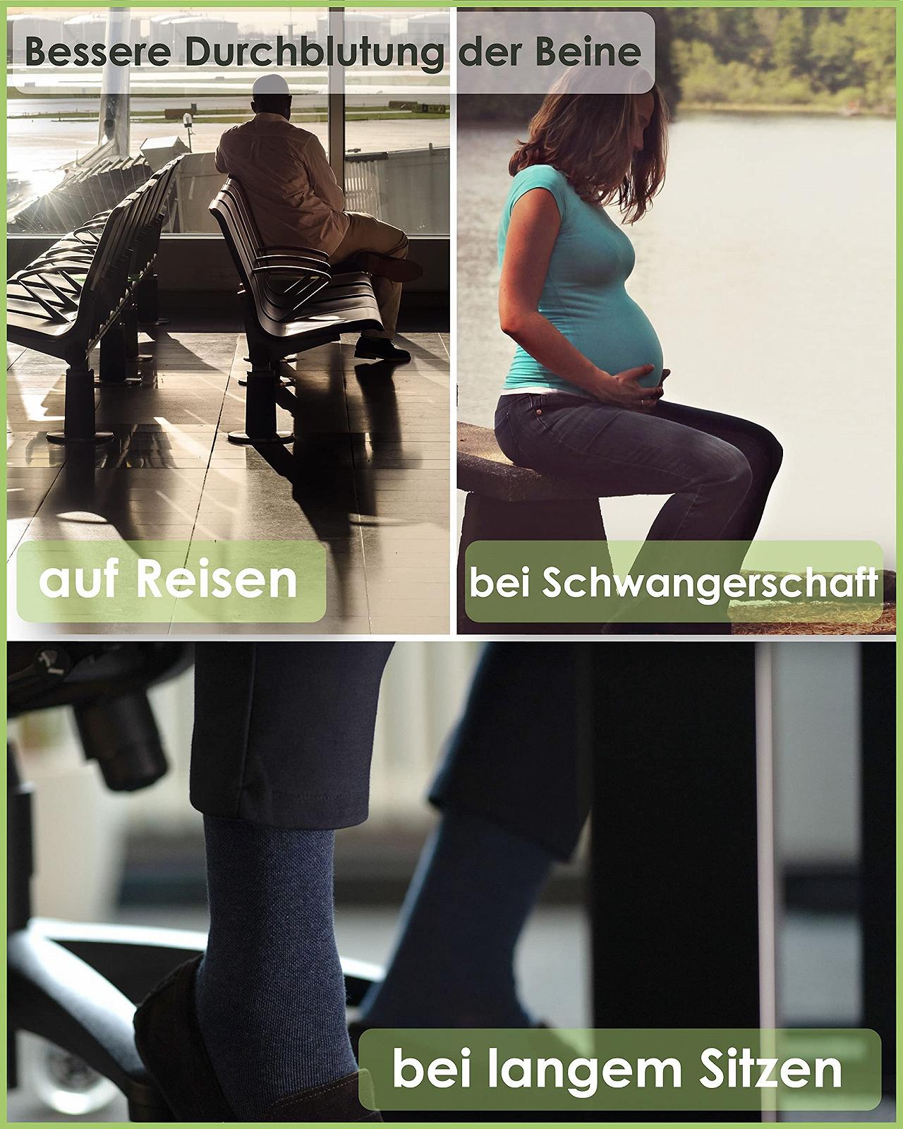 Компрессионные носки Хлопок 3 пары для мужчин и женщин для длительного сидения и стояния, полетов, офиса, автомобиля, фото №6 Компрессионные носки Хлопок 3 пары для мужчин и женщин для длительного сидения и стояния, полетов, офиса, автомобиля, фото №6