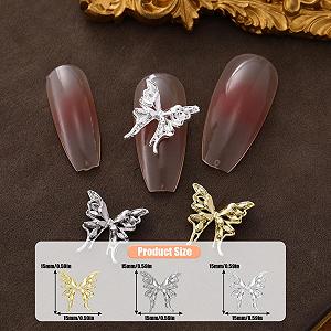 Метелики, Набір з 30 штМеталеві золоті срібні підвіски synthetic.ua - Фото 1