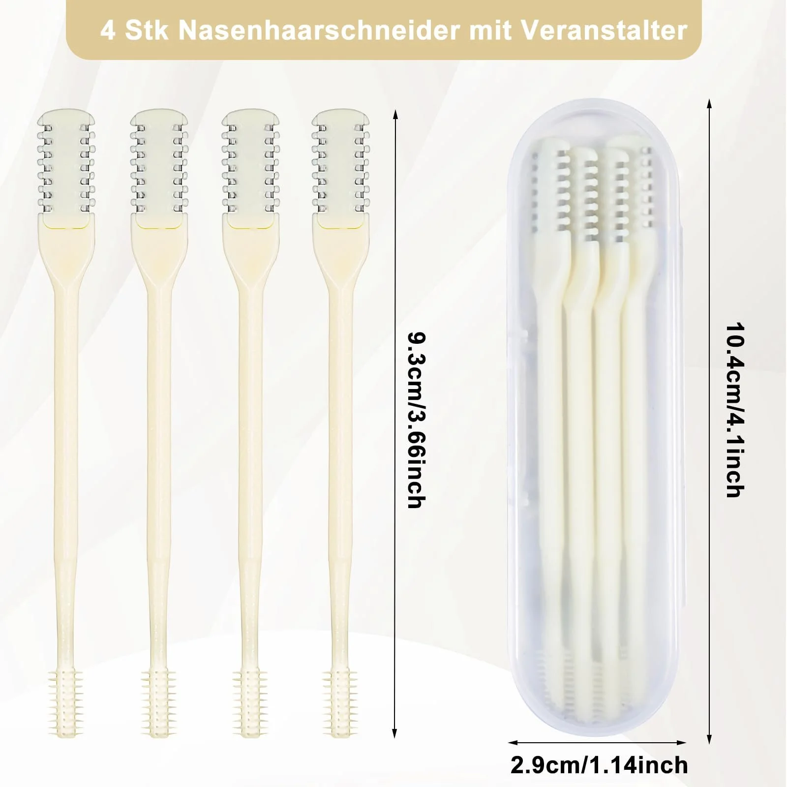 Тример для носа Hengxinchen 4 шт. 2 в 1, Двосторонній, Портативний, Ручний, 360° для чоловіків та жінок, фото №2