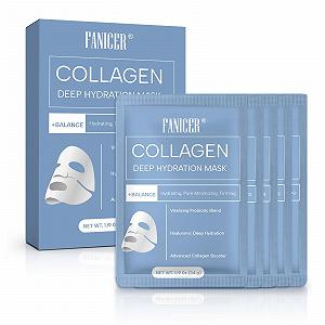 Маска для обличчя Collagen Real Зволожуюча, Заспокійлива, Тканинна, для всіх типів шкіри, 5 шт. в упаковці - Фото 1