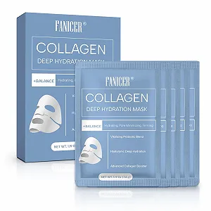Маска для лица Collagen Real Увлажняющая, Успокаивающая, Тканевая, для всех типов кожи, 5 шт. в упаковке - Фото 1