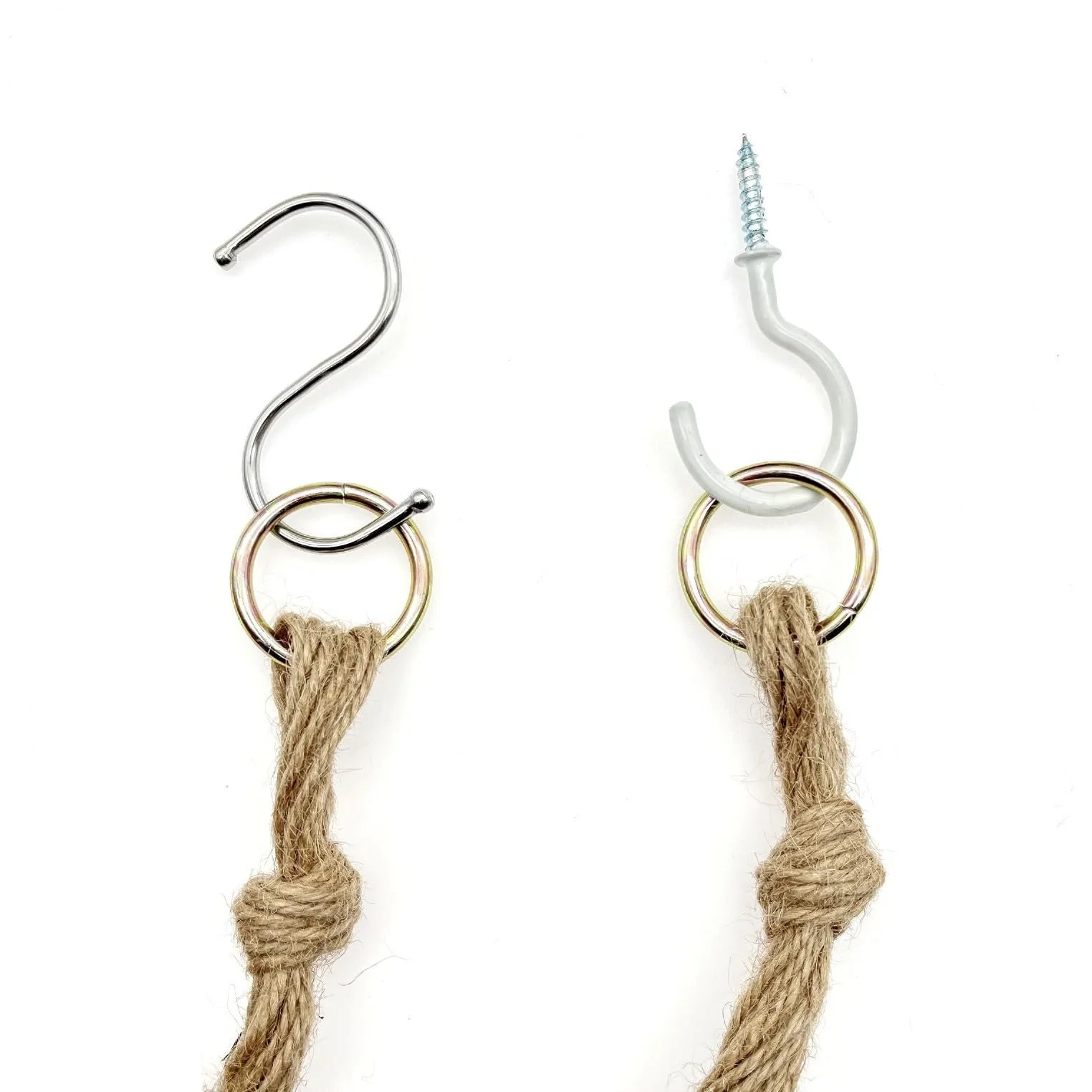 Подвес для растений макраме JZK, 3 шт., 90 см, 100 см, 120 см, с крючками, джутовый, фото №5