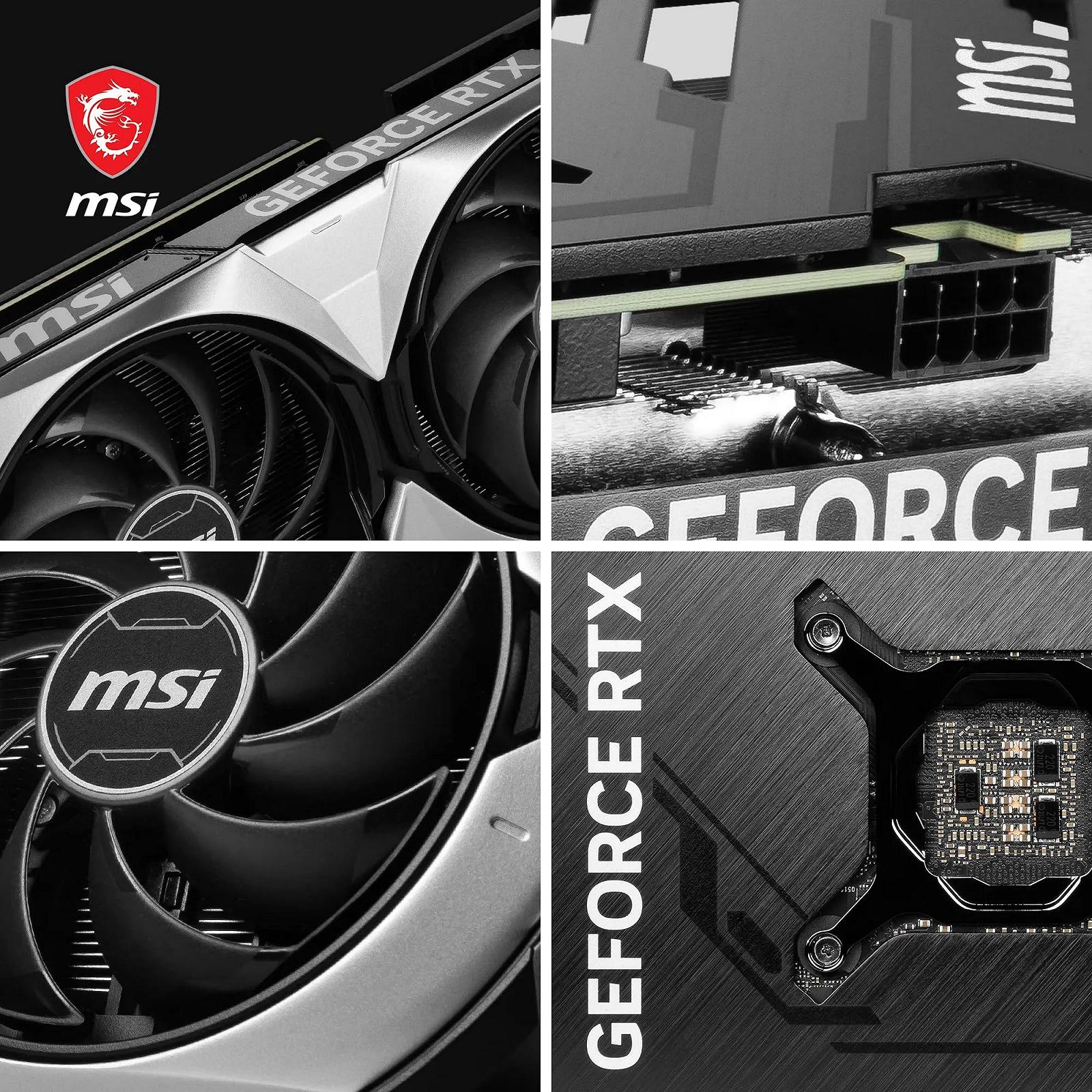 Відеокарта MSI GeForce RTX 4070 Ventus 2X 12G OC NVIDIA RTX 4070 12 ГБ GDDR6X, фото №6