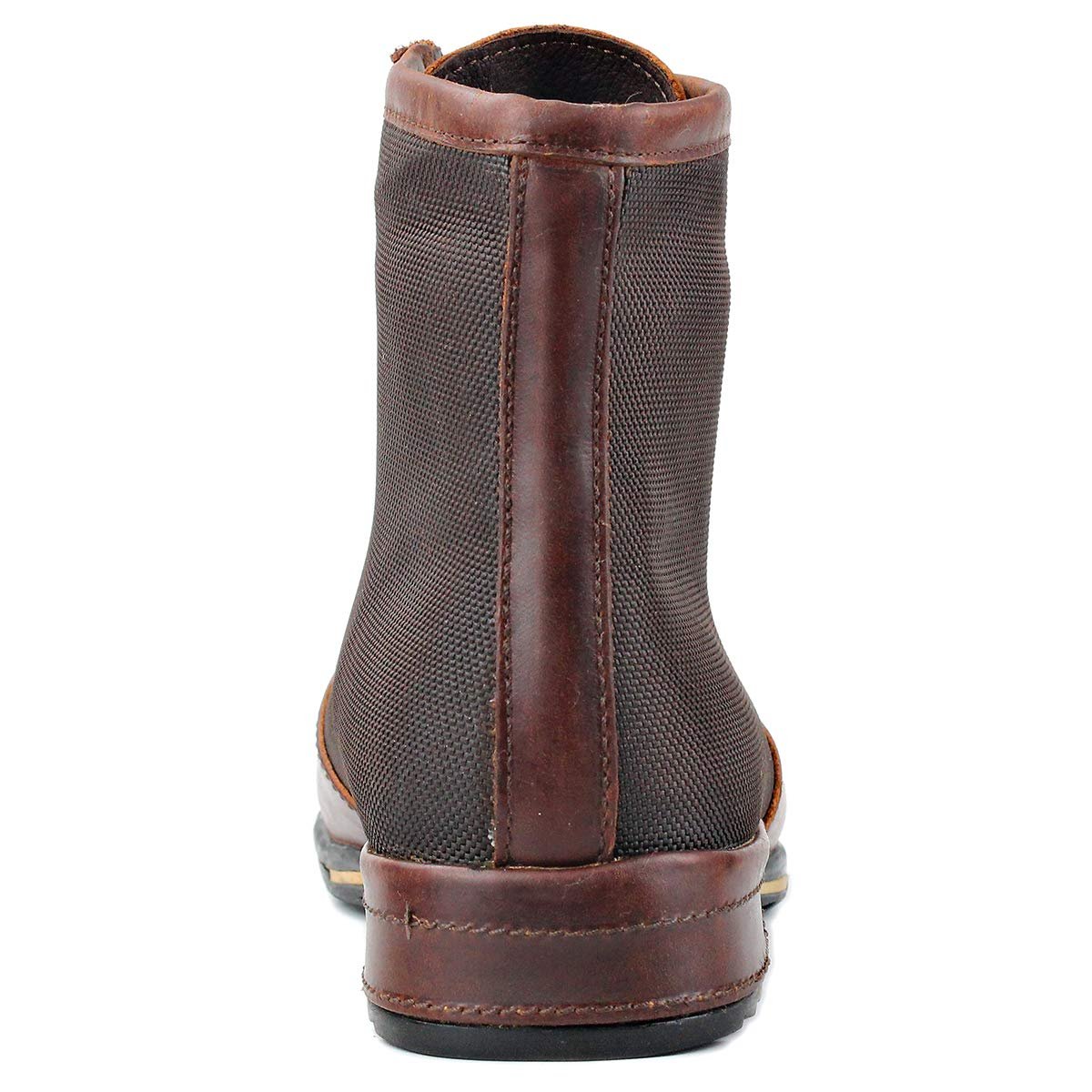 Мужские Ботинки OSSTONE Мото Мода Шнуровка Кожа Chukka Повседневная обувь OS-5008-2 Красно-Коричневый, фото №3
