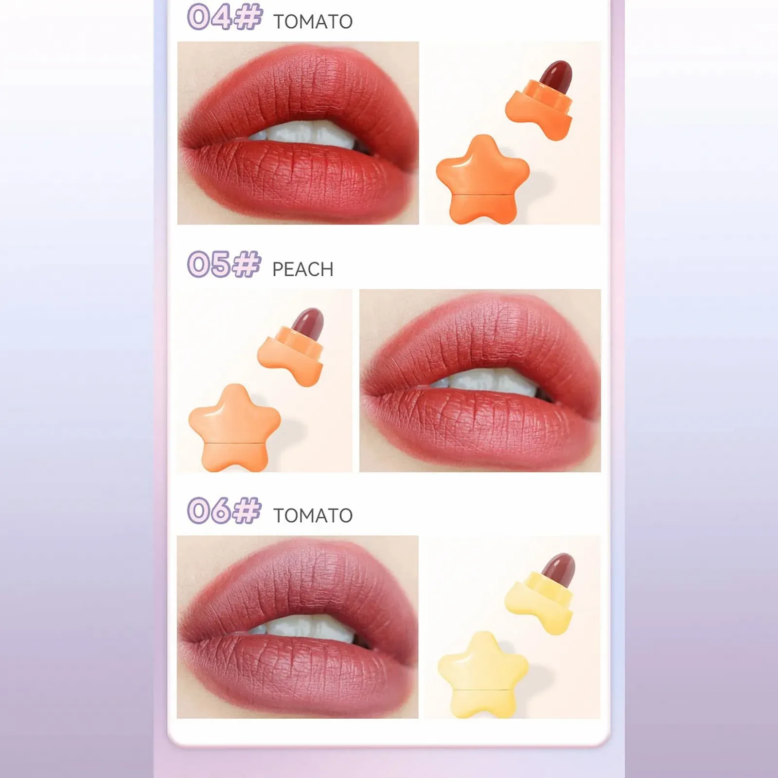 Мини Набор Помады, Помада в Форме Звезды в Капсулах, 6 Цветов Капсульный Блеск для Губ, Сладкий Водостойкий Стойкий Блеск для Губ (DR055), фото №5 Мини Набор Помады, Помада в Форме Звезды в Капсулах, 6 Цветов Капсульный Блеск для Губ, Сладкий Водостойкий Стойкий Блеск для Губ (DR055), фото №5