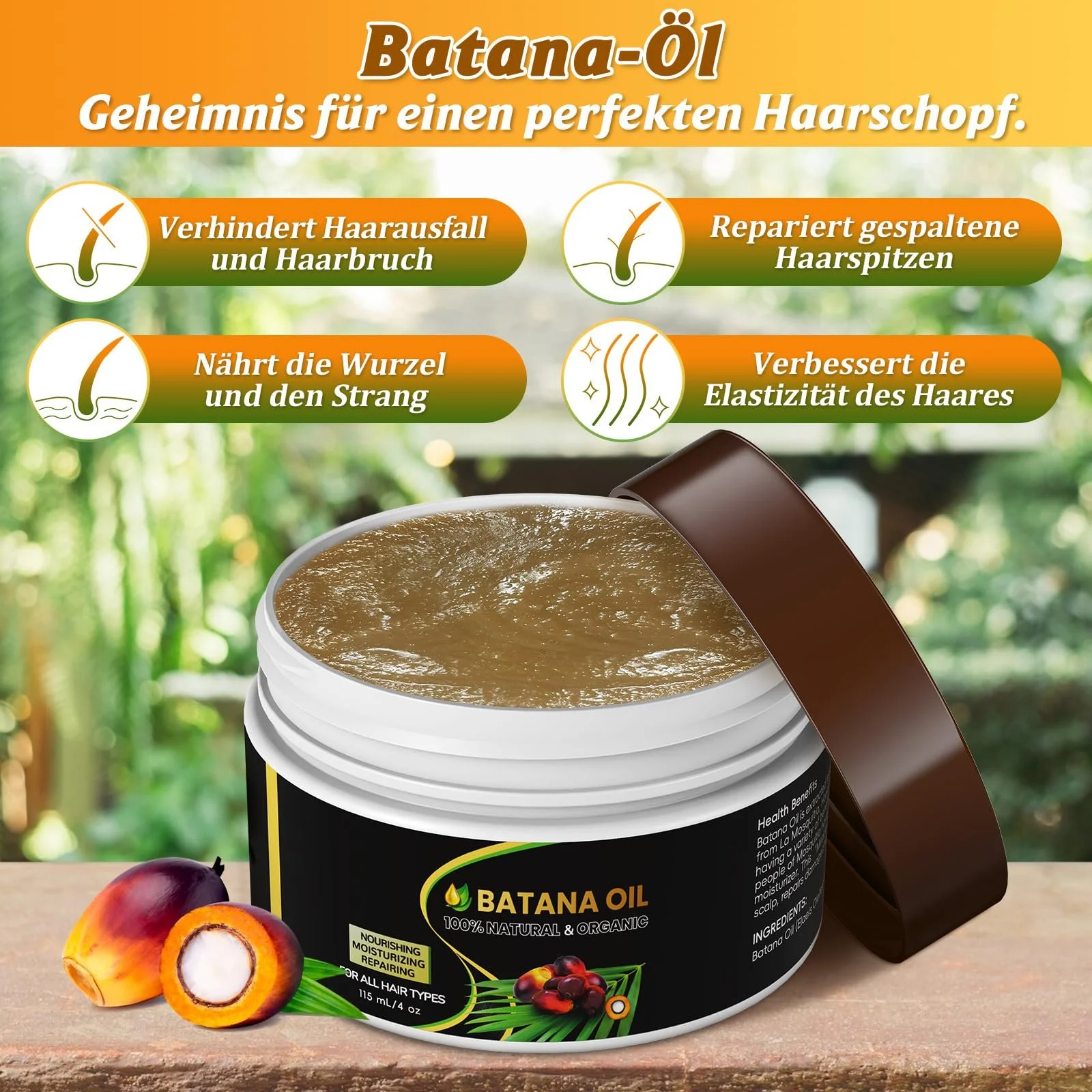 Олія Batana Raw Нерафінована 100% Органічна з Гондурасу 115 мл, фото №3