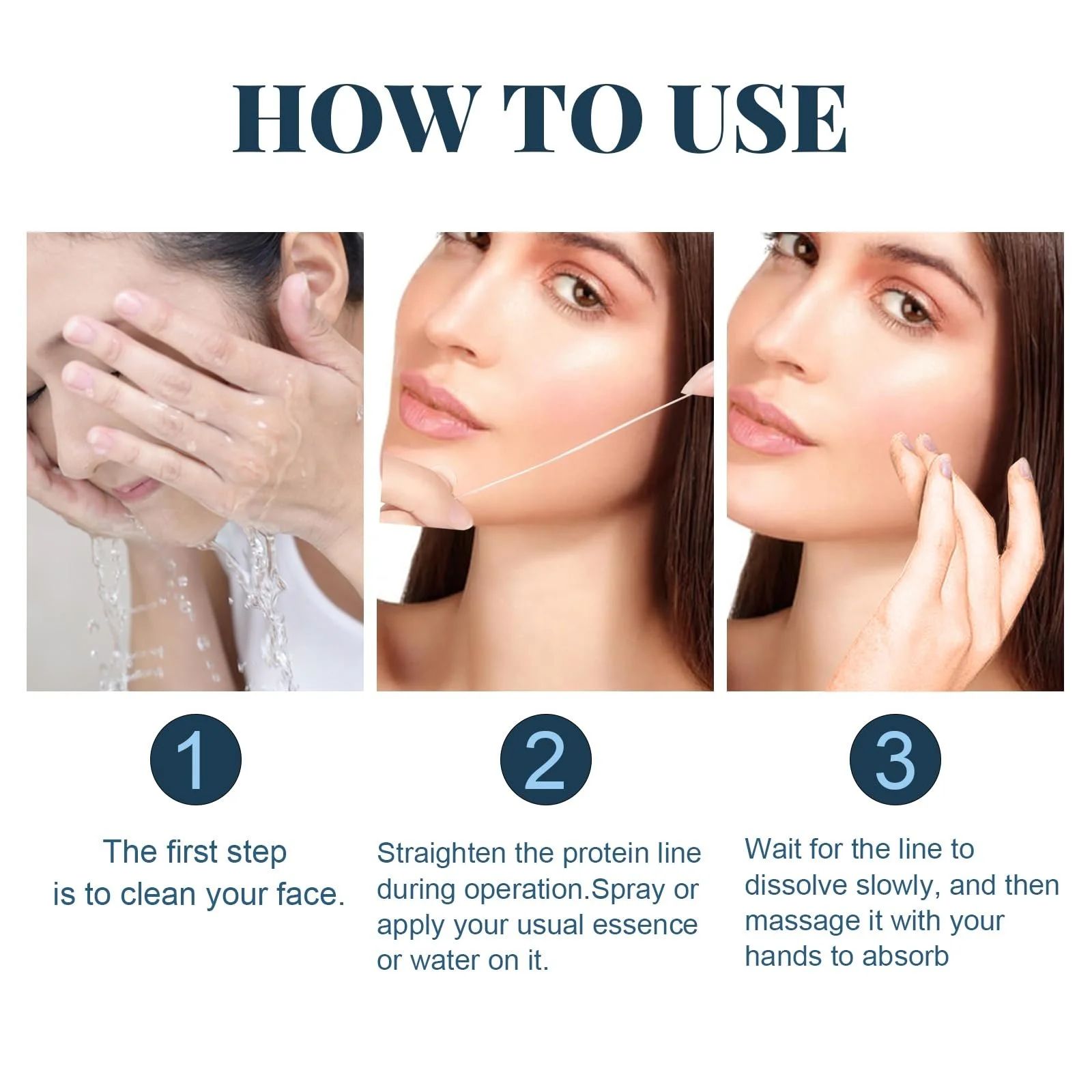 Набір ниток з протеїном для ліфтингу (60 шт.) Розчинні протеїнові шовкові нитки з колагеном, гідролізований колагеновий протеїн для підтяжки шкіри, фото №4