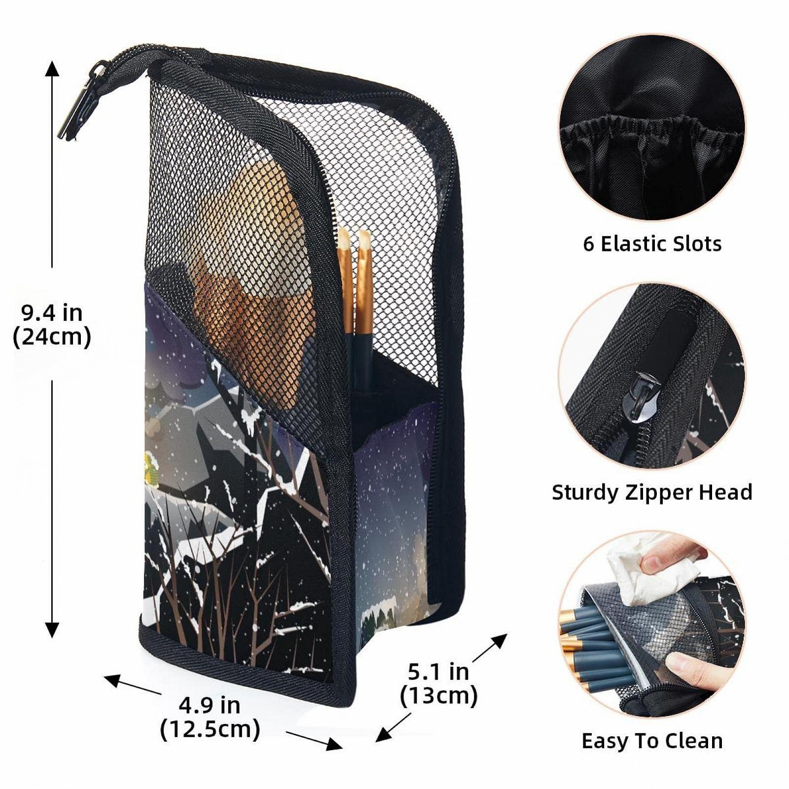 Набор: Сумка-органайзер с 12 кистями для макияжа Mountain Camping Wood Winter Colored-2621, фото №3