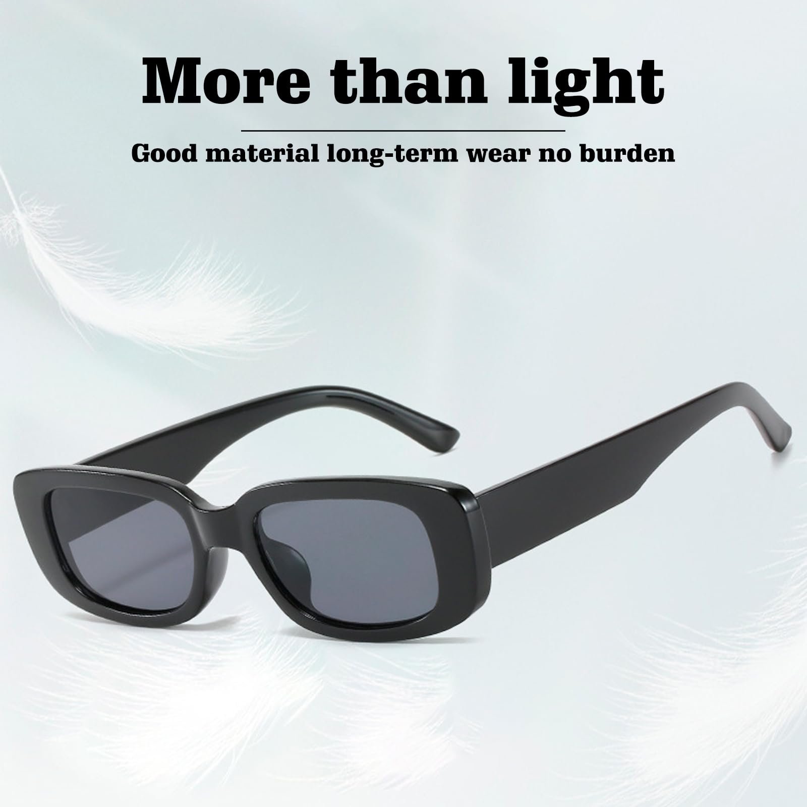 Сонцезахисні окуляри Прямокутні Вінтажні Чорні (16 шт), фото №7