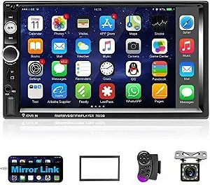 Автомагнітола Podofo / 7" / Сенсорна / Bluetooth / USB / AUX / FM / TF slot / 2DIN - Фото 1