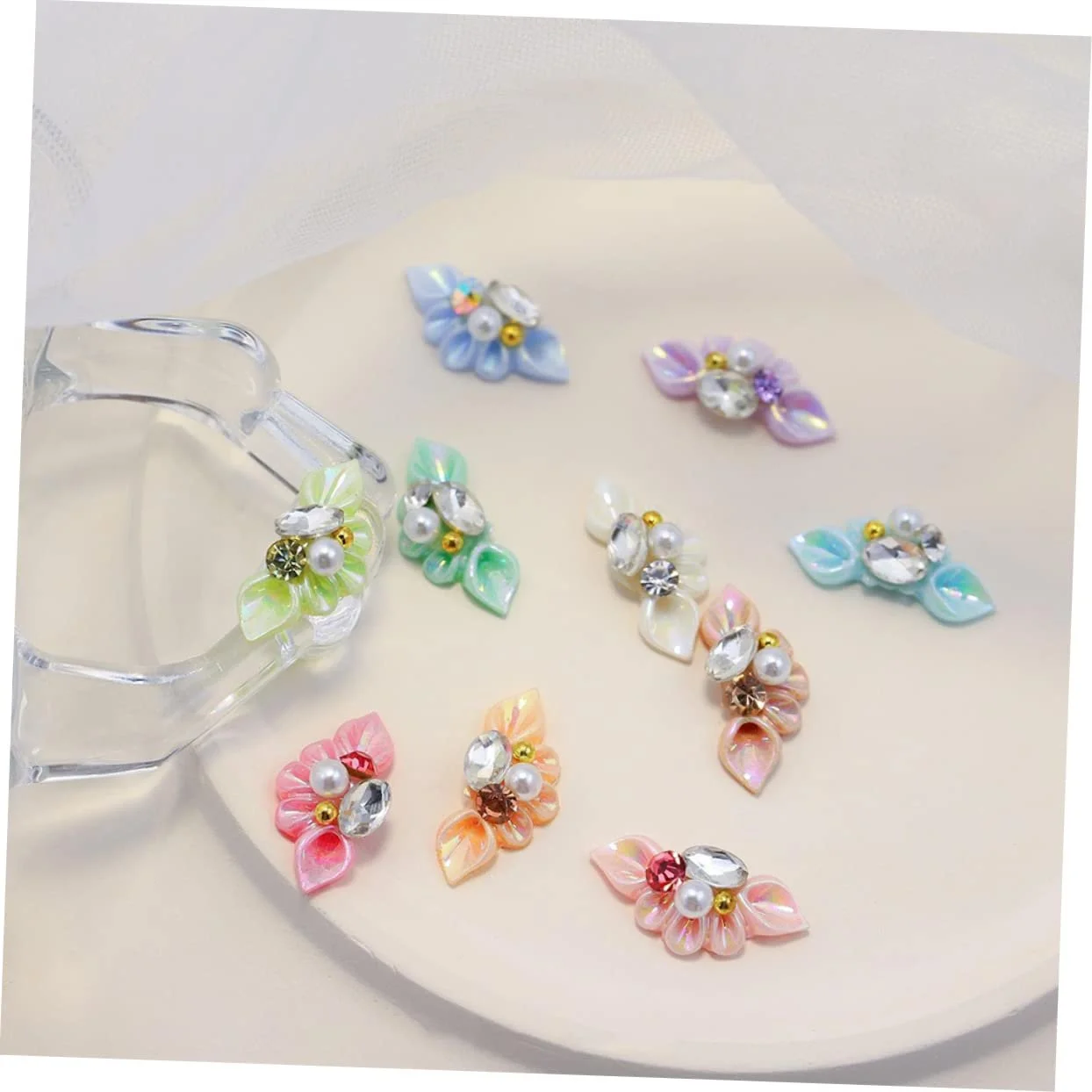 Украшения для ногтей POPETPOP 27 шт., стразы и жемчуг для акриловых ногтей, аксессуары для ногтей для DIY-маникюра, фото №6