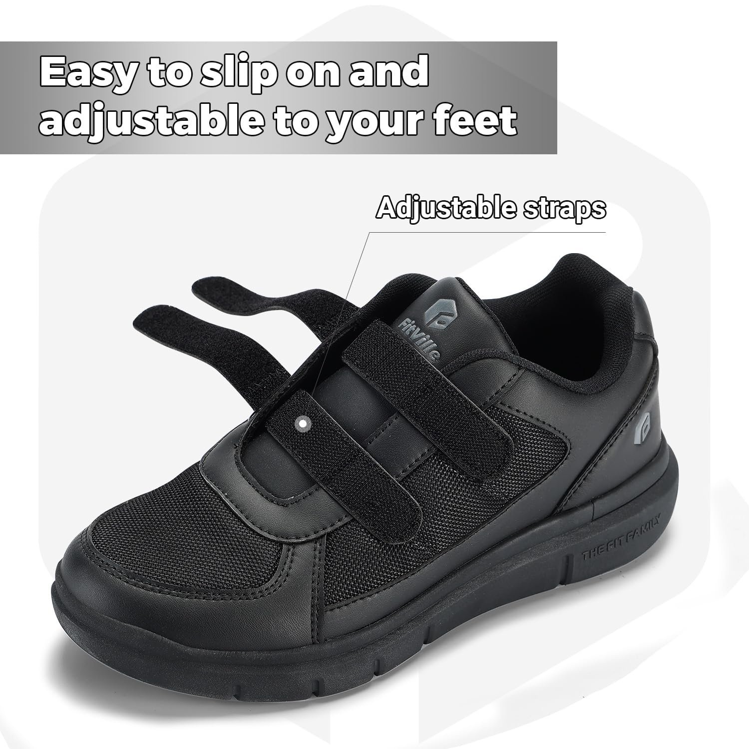 Кросівки FitVille Easytop Duo Strap Shoes V3 Extra Wide, фото №2 Кросівки FitVille Easytop Duo Strap Shoes V3 Extra Wide, фото №2